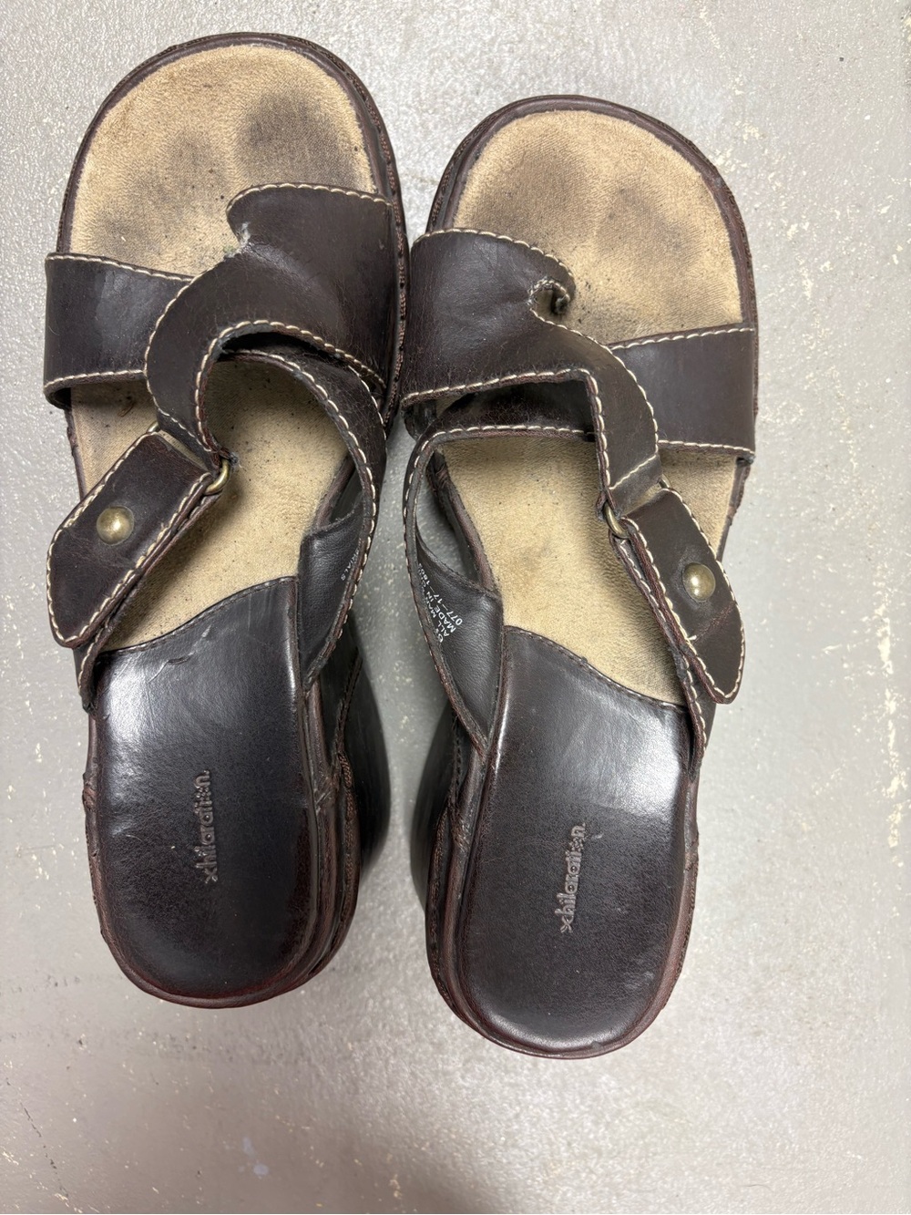 Vintage Xhilaration Brown Platform Wedge Sandals Womens 6.5 Y2K Chunky